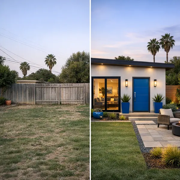 Modern accessory dwelling unit – ADU transformation in a Tarzana backyard, showing increased comfort and flexible living.