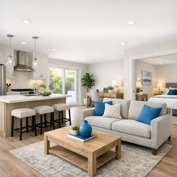 Spacious Beverly Hills ADU interior with modern finishes, showing ACESSORY DWELLING UNITS – ADU benefits and comfort.