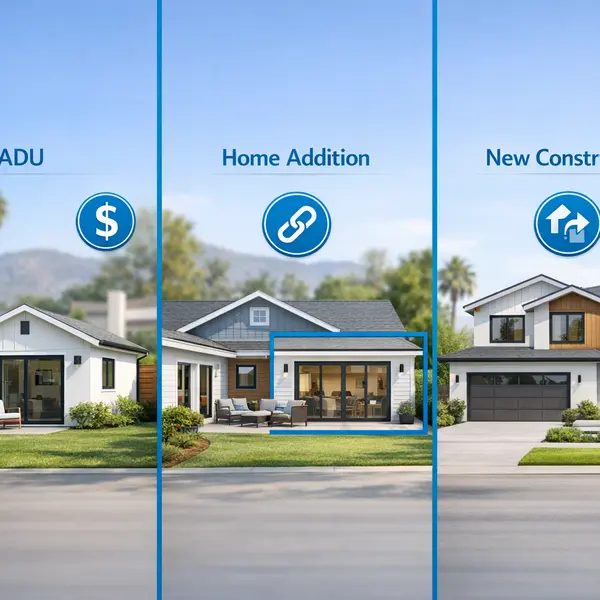 Comparison of ACESSORY DWELLING UNITS – ADU, additions, and new construction for Beverly Hills homes