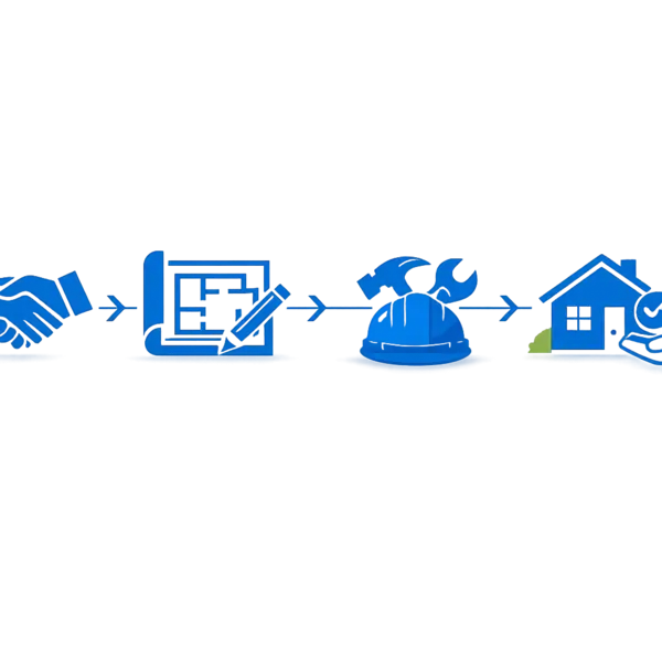 ADU project process diagram showing the four main phases for accessory dwelling units in Beverly Hills.