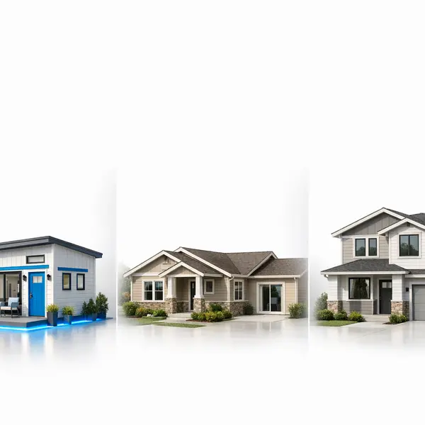 Side-by-side architectural comparison of accessory dwelling units, home additions, and new construction for Los Angeles properties