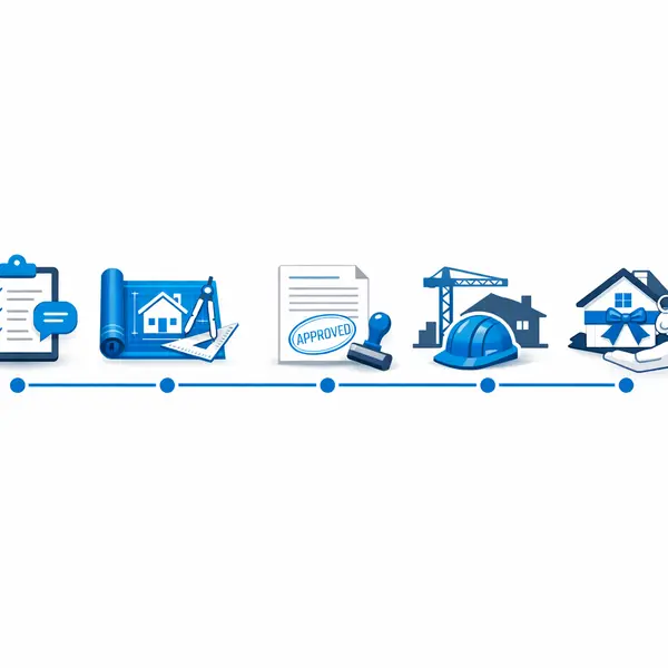 ADU project timeline illustration showing all accessory dwelling units phases for Los Angeles properties