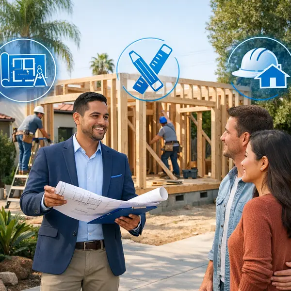 ACESSORY DWELLING UNITS – ADU process in Sherman Oaks showing project manager and homeowners on site review