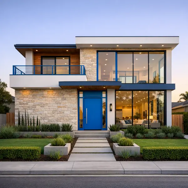 Modern ground-up home build with clean lines, large windows, and professional landscaping, exemplifying accessory dwelling units ADU expertise