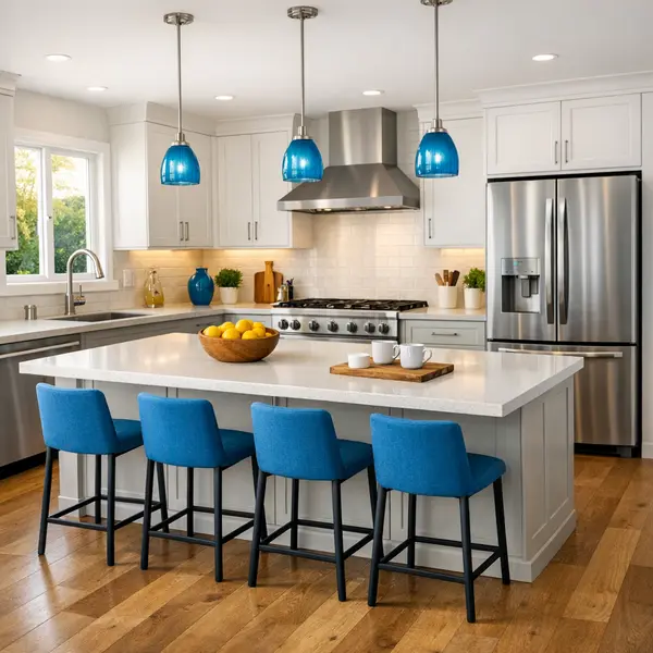Contemporary Los Angeles kitchen remodeling featuring open-concept layout, modern cabinetry, and central island.