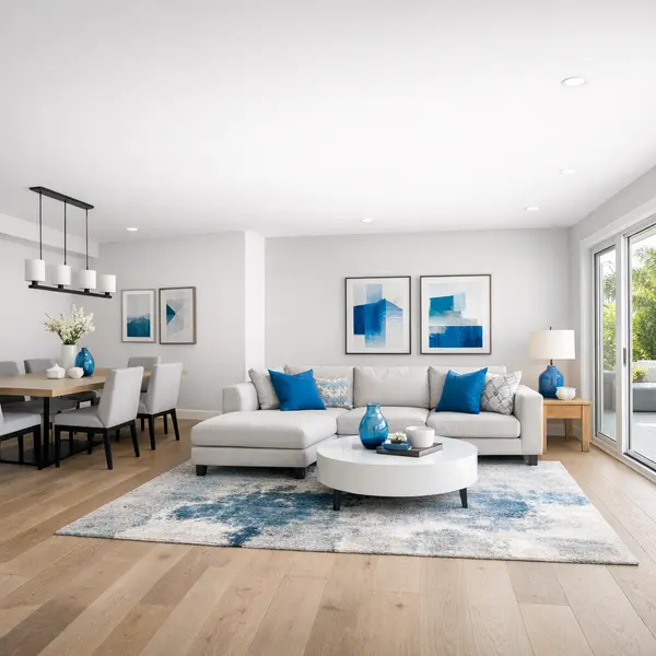 Freshly painted modern open-concept interiors highlighting home painting services with clean lines and natural light.