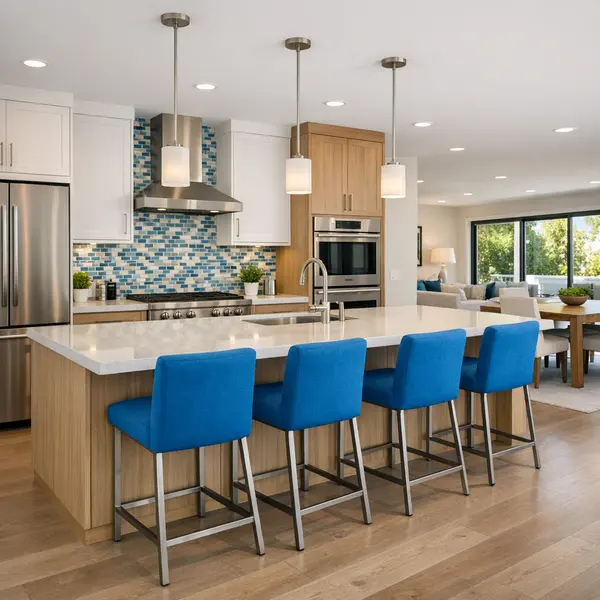 Spacious and modern kitchen remodeling project in Tarzana with bright layout and quality finishes.