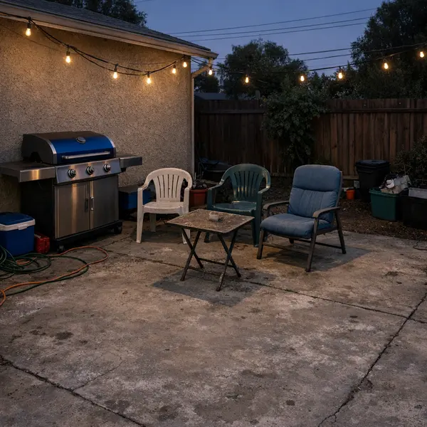 Typical outdoor kitchen, BBQ, and fire pit pain points in an underused Los Angeles backyard patio