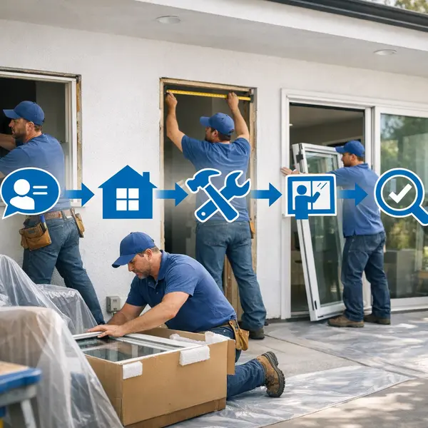 Step-by-step Window & Door replacement with a professional crew at a modern home in progress